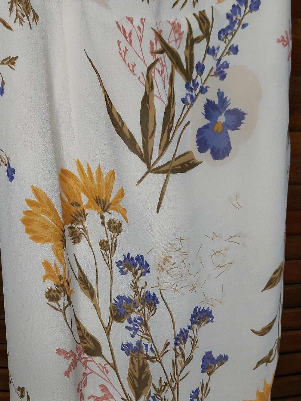 Reformation Cream Floral Kourtney Side Slit Midi Dress Sz 2 - Picture 10 of 16